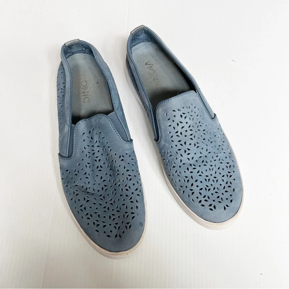 Vionic- Light Blue Splendid Midi Perf Slip On Sneakers